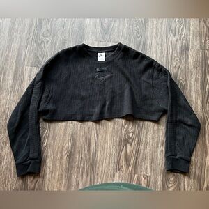 Nike Black Cropped Sweatshirt